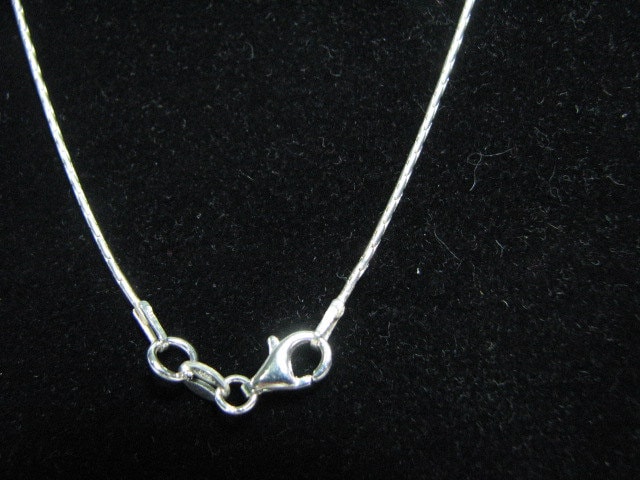 19-Zoll-Boston Kettentyp Mit Karabinerverschluss 1mm Dicke, Solide 925 Sterlingsilber Kette Halskette von UniversalAge