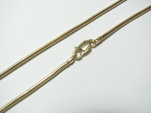 3mm Gold Schlange Kette 18 Zoll Mit Karabiner-Verschluss, Höchste Qualität Vergoldet Über 925 Sterling Silber von UniversalAge