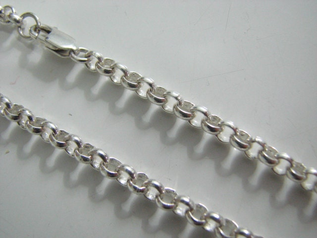 4mm Rolo Kette Halskette 14 Zoll Sterling-Silber Mit Karabinerverschluss von UniversalAge