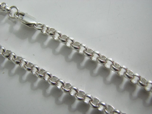 4mm Rolo Kette Halskette 18 Zoll Sterling-Silber Mit Karabinerverschluss von UniversalAge