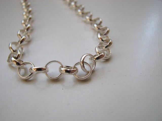 7mm Rolo Kette Halskette 18 Zoll Sterling-Silber von UniversalAge