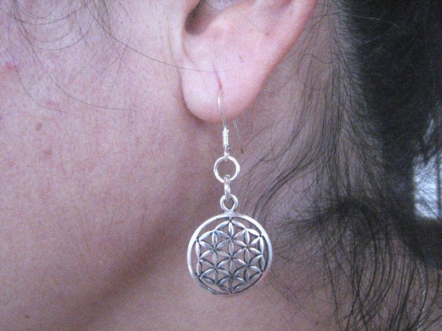 Blume Des Lebens Ohrringe Sterling-Silber, Authentic, Ideal Für Meditation Sowie von UniversalAge