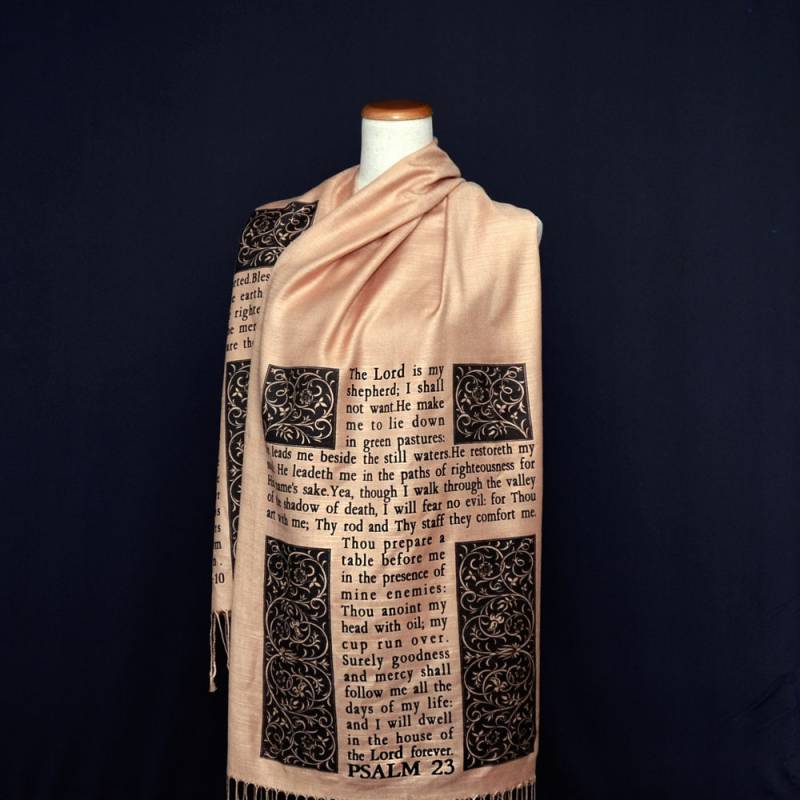 Christlicher Bibel-Vers-Schal | Psalm 23 Und Die Seligpreisungen in Matthäus 5 3-10 von UniversalZone