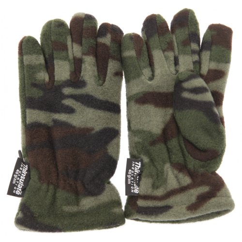 Universaltextilien Jungen Thermo Handschuhe, Tarnfarben (3-6 Jahre) (Grün Camouflage) von Universaltextilien