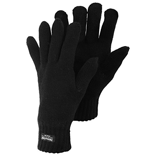 Universaltextilien Heatguard Herren Thermo Strick Handschuhe (L/XL) (Schwarz) von Universaltextilien