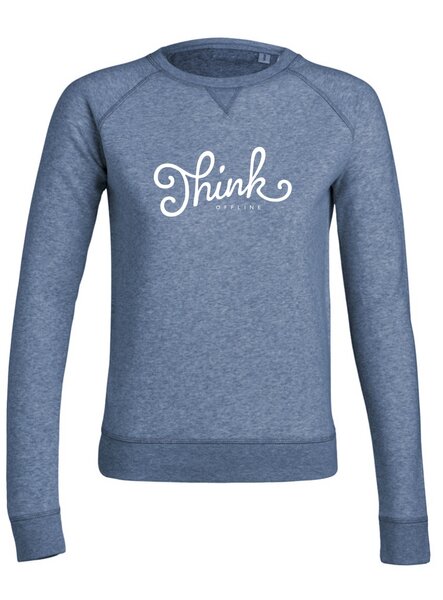 University of Soul Damen Sweatshirt aus Bio-Baumwolle "Think Offline" von University of Soul