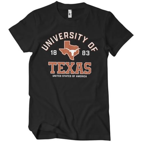 University of Texas Offizielles Lizenzprodukt Herren T-Shirt (Schwarz), Large von University of Texas