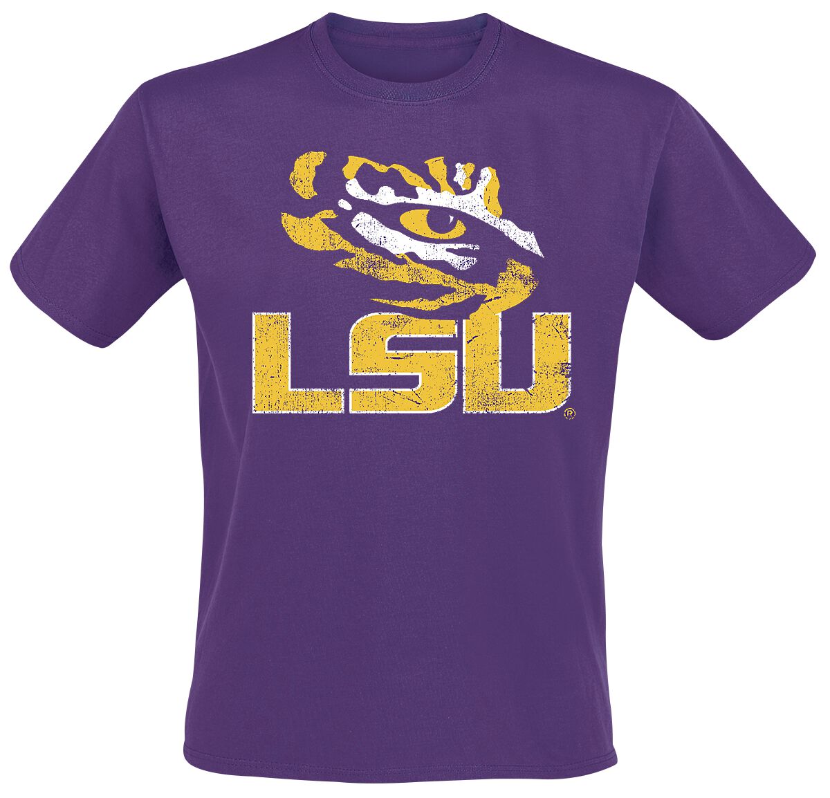 University T-Shirt - Louisiana State - Go Tigers! - S - für Männer - Größe S - lila  - Lizenzierter Fanartikel von University