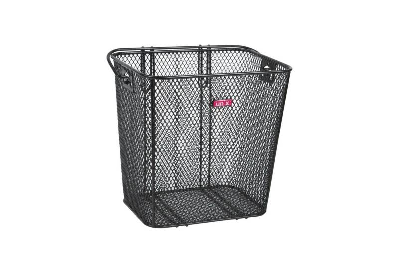 Unix Fahrradkorb Algiso HR Korb Shopper engmaschig Einhängen am Gepäckträger schwarz von Unix