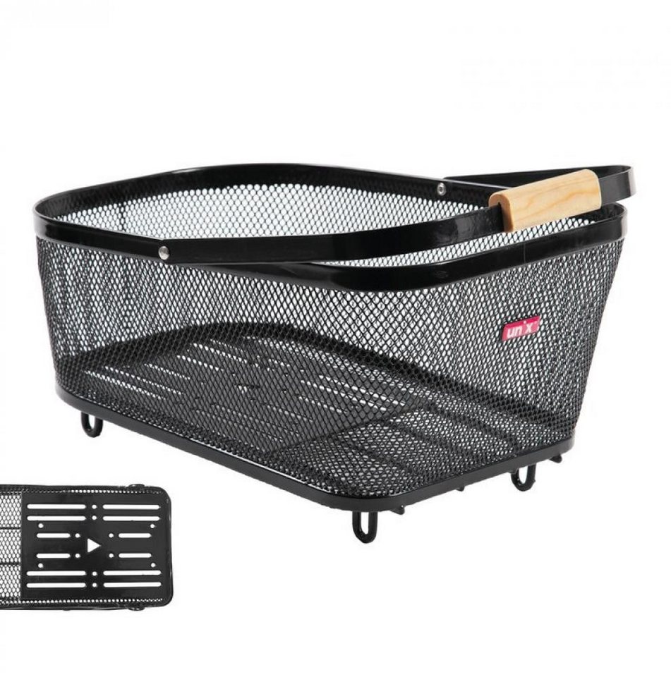 Unix Fahrradkorb Unix Hinterradkorb Benito Universal schwarz 45x31x20 cm von Unix
