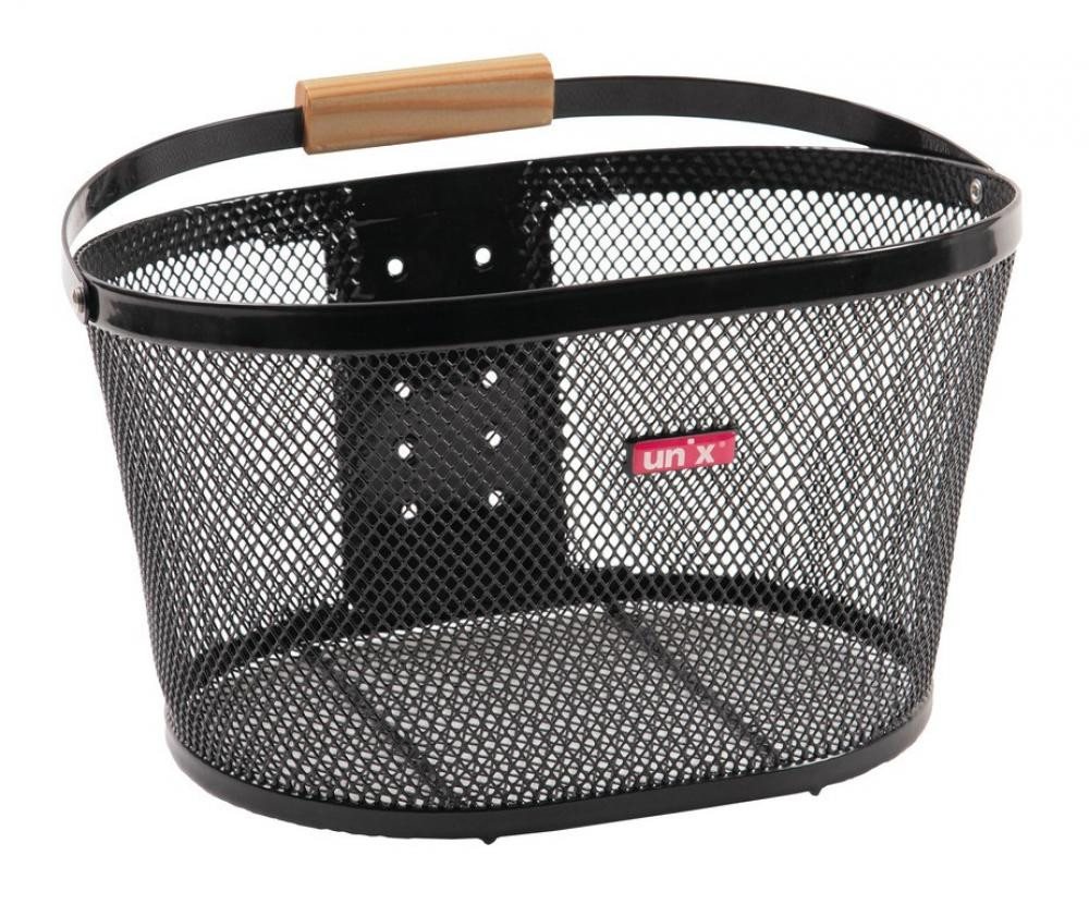 Unix Fahrradkorb Unix Vorderradkorb Bernardo, schwarz, 38x27x22 cm, Metall mit Ho von Unix