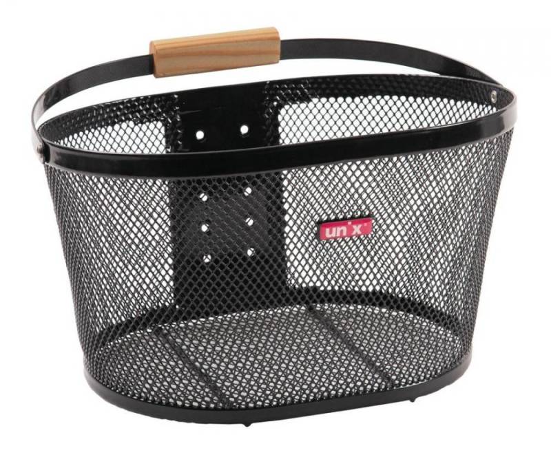 Unix Fahrradkorb Unix Vorderradkorb Bernardo, schwarz, 38x27x22 cm, Metall mit Ho von Unix