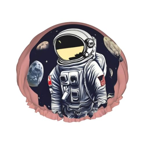 Astronaut auf dem Mond 1 Druck Doppellagige wasserdichte Duschhaube Damen Herren Wiederverwendbare Badehaarkappen Gummiband Astronaut auf dem Mond 1 Druck Doppellagige wasserdichte Duschhaube Damen Herren Wiederverwendbare Badehaarkappen Gummiband von Unkhtt