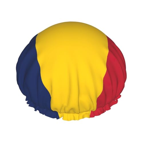 Doppelschichtige wasserdichte Duschhaube für Damen und Herren, wiederverwendbar, elastisches Band von Unkhtt