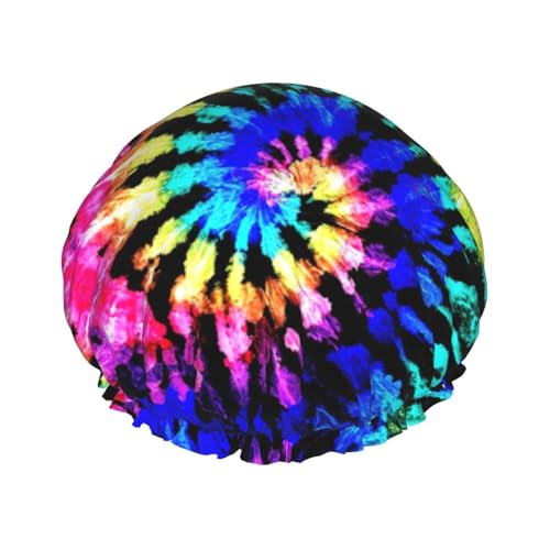 Exotic Tribe Batik-Stil Druck Doppellagig Wasserdicht Duschhaube Damen Herren Wiederverwendbare Badehaarkappen Gummiband von Unkhtt