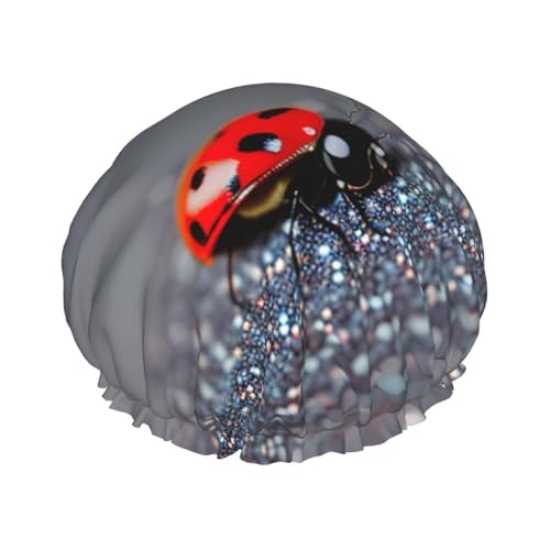 Ladybugs Pattern Infinite Speckled Print Double Layer Waterproof Shower Cap Women Men Reusable Bath Hair Caps Elastic Band Ladybugs Pattern Infinite Speckled Print Double Layer Waterproof Shower Cap Women Men Reusable Bath Hair Caps Elastic Band von Unkhtt