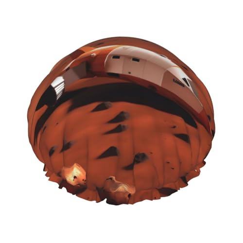 Mars Planet Print Doppellagige wasserdichte Duschhaube Damen Herren Wiederverwendbare Badehaarkappen Gummiband Mars Planet Print Doppellagige wasserdichte Duschhaube Damen Herren Wiederverwendbare Badehaarkappen Gummiband von Unkhtt