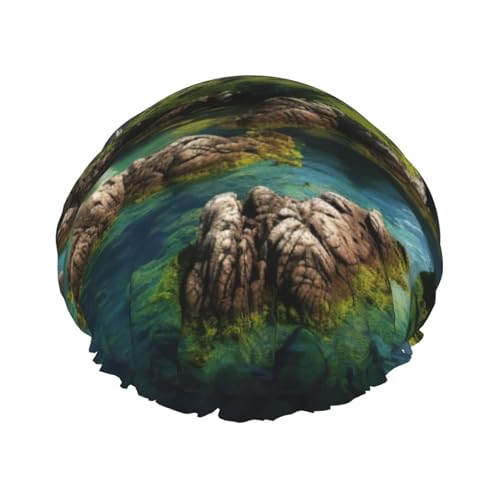 Norwegeninseln Druck Doppellagige wasserdichte Duschhaube Damen Herren Wiederverwendbare Badehaarkappen Gummiband Norwegeninseln Druck Doppellagige wasserdichte Duschhaube Damen Herren Wiederverwendbare Badehaarkappen Gummiband von Unkhtt