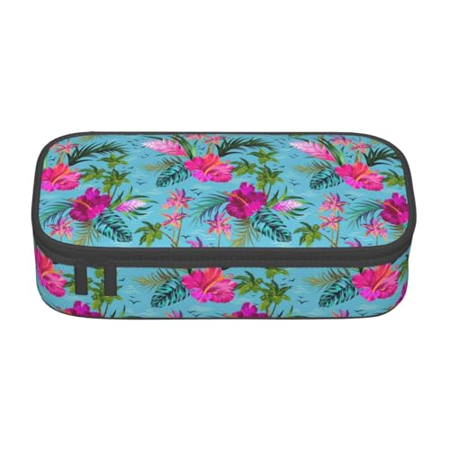 Unkhtt Federmäppchen mit Aufschrift "Hello Hawaii Print", 21,6 x 5,1 x 9,4 cm, für Schule, Büro, Reisen von Unkhtt