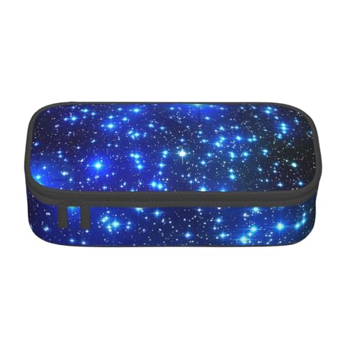 Unkhtt Federmäppchen mit Galaxie-Stern-Aufdruck, 21,6 x 5,1 x 9,4 cm, Federmäppchen, Schule, Büro, Reise von Unkhtt