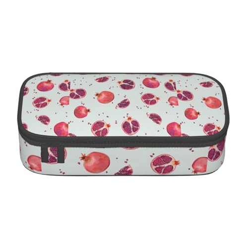 Unkhtt Federmäppchen mit Granatapfelmuster, 21,6 x 5,1 x 9,4 cm, Federmäppchen, Schule, Büro, Reise von Unkhtt