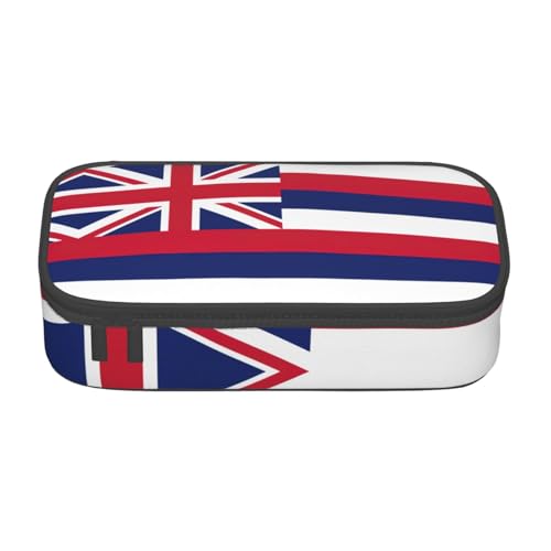 Unkhtt Federmäppchen mit Hawaii-Flagge, 21,6 x 5,1 x 9,4 cm, Federmäppchen, Schule, Büro, Reise, Stifteetui von Unkhtt