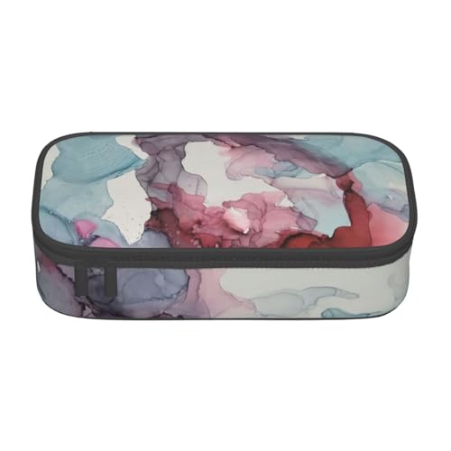 Unkhtt Federmäppchen mit abstraktem Marmor-Druck, 21,6 x 5,1 x 9,4 cm, Federmäppchen, Schule, Büro, Reise von Unkhtt