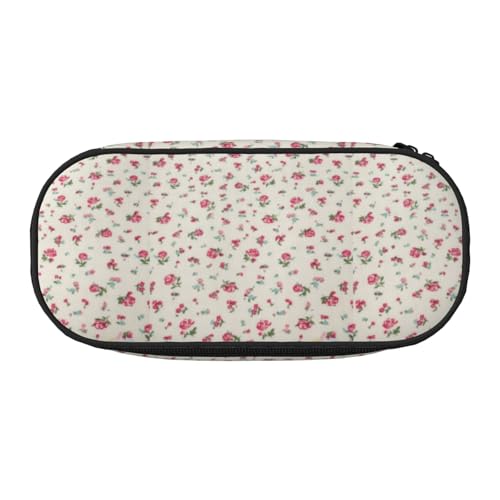 Unkhtt Federmäppchen mit süßem rotem Kirsch-Druck, großes Fassungsvermögen, Schüler, Doppelreißverschluss, Schule, Schreibwaren, Make-up, Schwarz , Einheitsgröße, Taschen-Organizer von Unkhtt