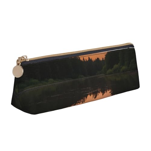 Unkhtt Moonlit Kanu Allagash River Print Pencil Case Large Capacity Triangle Pouch for Pens Cases Student and School College Unkhtt Moonlit Kanu Allagash River Print Pencil Case Large Capacity Triangle Pouch for Pens Cases Student and School College von Unkhtt