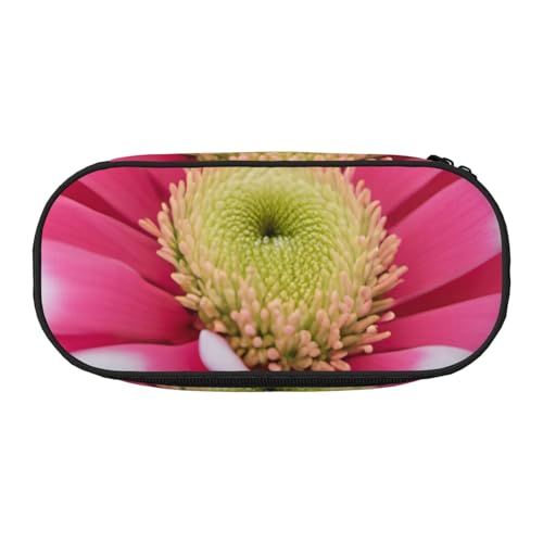 Unkhtt Stifteetui mit Blumendruck, großes Fassungsvermögen, für Schüler, Doppelreißverschluss, für Schule, Schreibwaren, Make-up, Rosa und Weiß, Schwarz , Einheitsgröße, Taschen-Organizer von Unkhtt