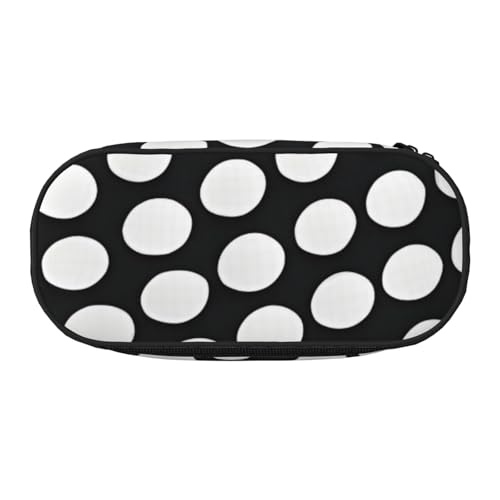 Unkhtt Stifteetui mit großem Fassungsvermögen, für Studenten, Doppelreißverschluss, für Schule, Schreibwaren, Make-up, Schwarz / Weiß, Schwarz , Einheitsgröße, Taschen-Organizer von Unkhtt