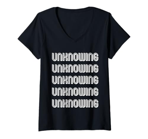 Damen Unwissend T-Shirt mit V-Ausschnitt Damen Unwissend T-Shirt mit V-Ausschnitt von Unknowing Apparel