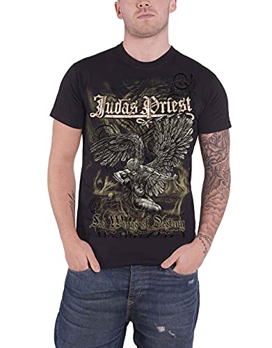 Judas Priest Herren T-Shirt mit traurigen Flügeln, kurzärmelig, Schwarz, XXL von Judas Priest