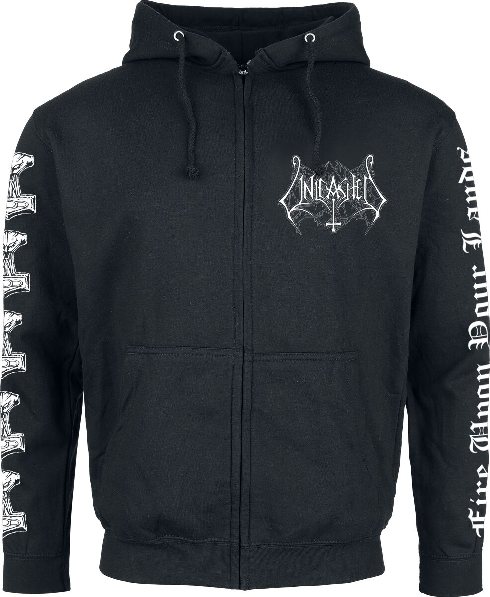 Unleashed Fire Upon Your Lands Kapuzenjacke schwarz in XL von Unleashed