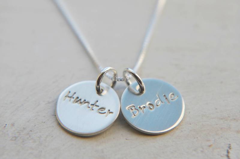 Kinder Namen Halskette, Sterling Silber Familie Benutzerdefinierte Name Personalisierte Einfache Alltägliche Mutter Halskette von UnmistakablyMine