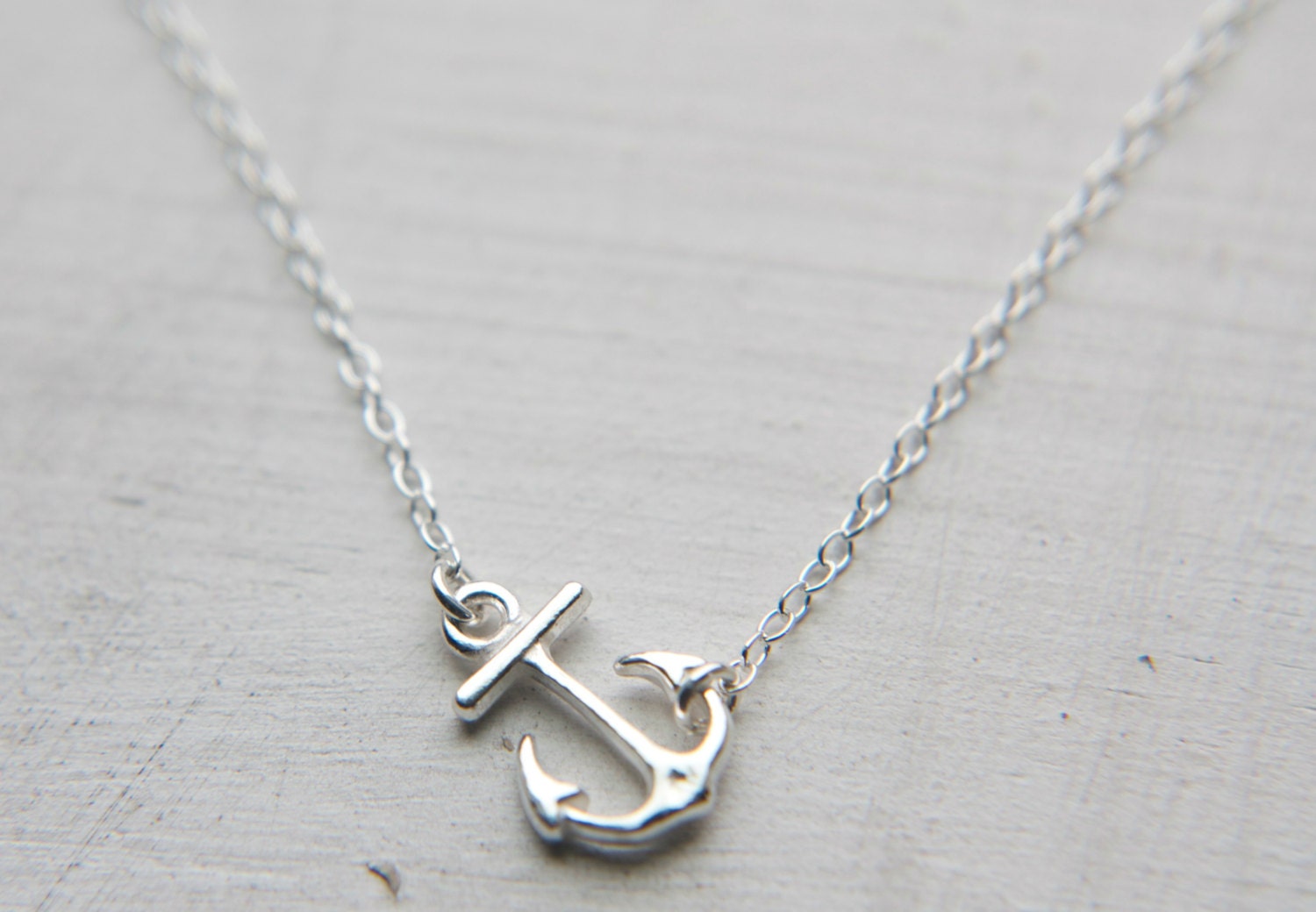 sterling Silber Anker Charm Halskette, Seitlich Schmuck, Geschenk Für Mutter Frau Freundin Bester Freund von UnmistakablyMine