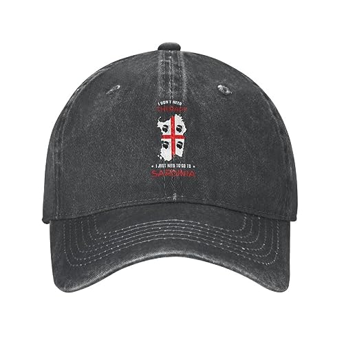 Baseballkappe Hip-Hop Sonnenhut modische Baumwolle Sardinien ist Meine Therapie Baseballkappe personalisierbar verstellbar für Erwachsene Italien-Flagge Italien Italienischer Stolz Papa-Mütze Hip-Hop von UnniQ