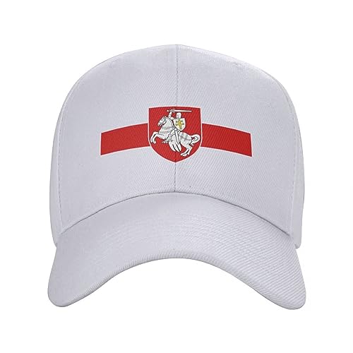 Baseballkappe Hip-Hop Sonnenhut modische Flagge von Weißrussland Baseballkappe für Männer und Frauen atmungsaktives Wappen von Weißrussland Papa-Mütze Sport Snapback Sommerhüte Geburtstagsgeschenk von UnniQ