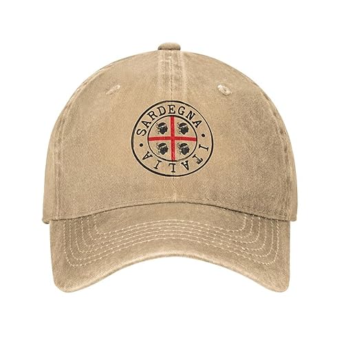 Baseballkappe Hip-Hop Sonnenhut personalisierte Baumwolle Sardegna-Flagge Vier Mauren Baseballkappe für Männer und Frauen verstellbar Italien-Sardinien-Wappen Papa-Hut Outdoor Geburtstagsgeschenk von UnniQ