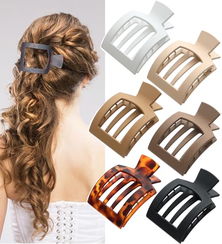 6 Stück Flach Haarspangen Damen Legen Haarklammer Dünnes Dickes Haar Rutschfest Haarclips von Unning