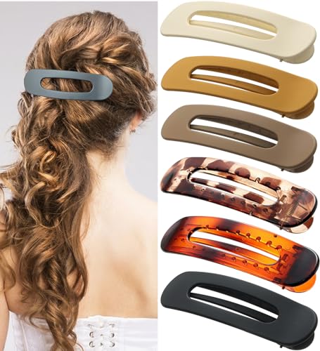 6 Stück Flach Haarspangen Damen Legen Haarklammer Dünnes Dickes Haar Rutschfest Haarclips von Unning