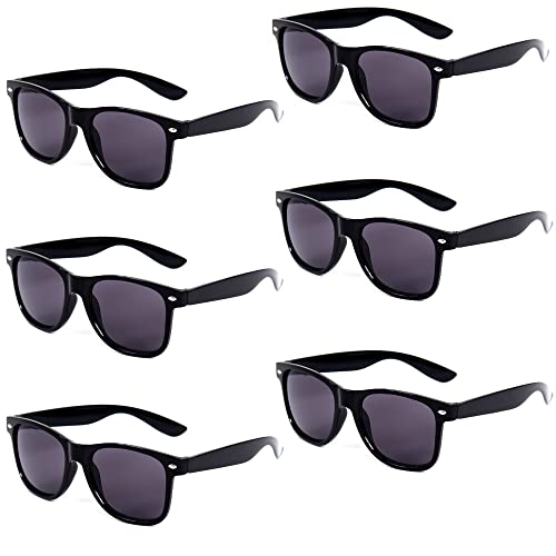 6 Stücke Neon Sonnenbrille Set Herren Unisex Bunte Sonnenbrillen Coole Retro Lustige Brillen Party für Herren Damen von Unning