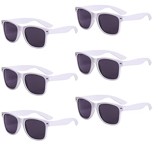 6 Stücke Neon Sonnenbrille Set Herren Unisex Bunte Sonnenbrillen Coole Retro Lustige Brillen Party für Herren Damen von Unning