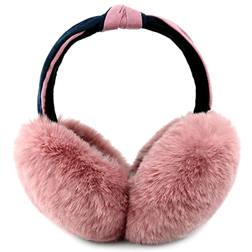 Unning Winter Ohrenschützer Damen Faltbare Plüsch Ohrenwärmer Mode Kunstpelz Weich Ohrabdeckungen Ear Muffs Ear Warmers for Women von Unning