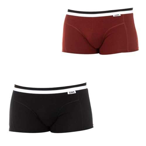 Dim Herren Unno Basic 2 Boxer Alg. Elás. Boxershorts, Braun (Bleu Turquin/Bleu Cobalt 87b), X-Large (Herstellergröße: 5) (2er Pack) von DIM