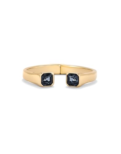Uno de 50 SER SIN COMPLEJOS Starres Armband, 18 Karat vergoldet, schwarze Kristall-Akzente, hergestellt in Spanien Uno de 50 SER SIN COMPLEJOS Starres Armband, 18 Karat vergoldet, schwarze Kristall-Akzente, hergestellt in Spanien von Uno de 50