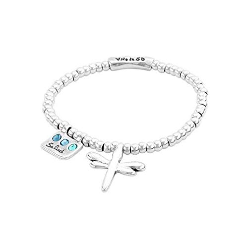 UNO de 50 Versilbertes Stretch-Armband mit Botschaft Health, Talla M, Metall, Kein Edelstein von Uno de 50