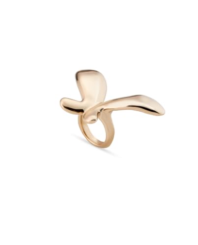 Ring UNOde50 aus 18 Karat vergoldeter Metalllegierung in mittelgroßer Schmetterlingsform von Uno de 50