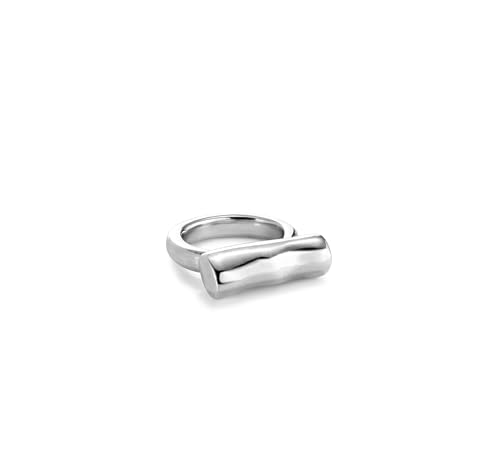 Ring UNOde50 aus versilbertem Sterlingsilber mit horizontalem Rohr von Uno de 50