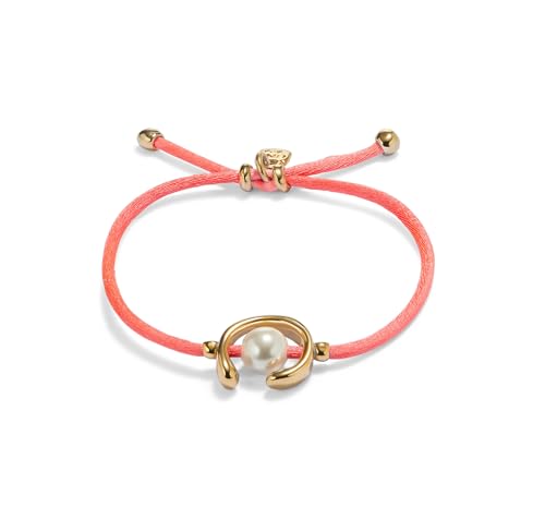 UNO de 50 Armband aus Fuchsia, mit Muschelkernperle, vergoldet mit 18-karätigem Gold von Uno de 50